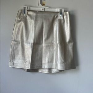 Mango XS Silver Mini Pencil Skirt